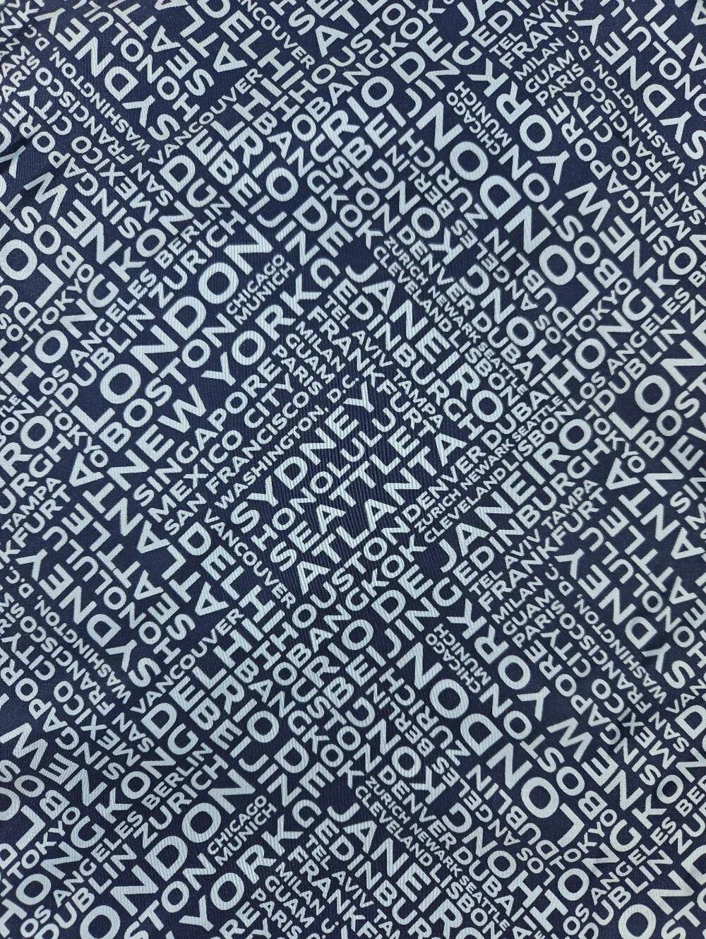 United Airlines Destination City Flight Attendant Scarf
